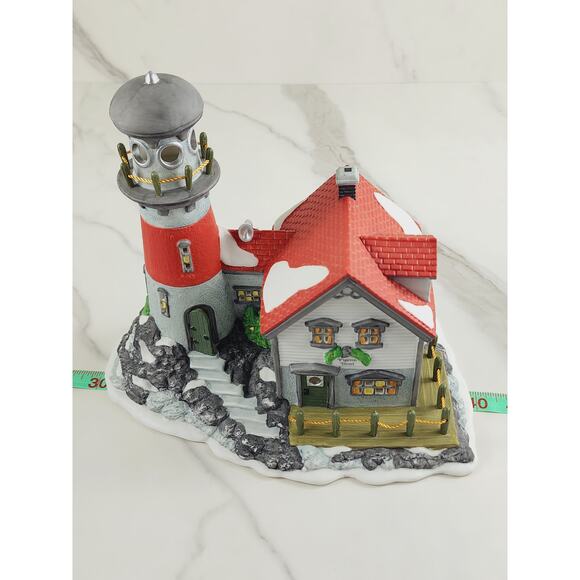 Department 56 Pigeonhead Lighthouse New England Village 1994 Lighted House Box - Picture 14 of 16